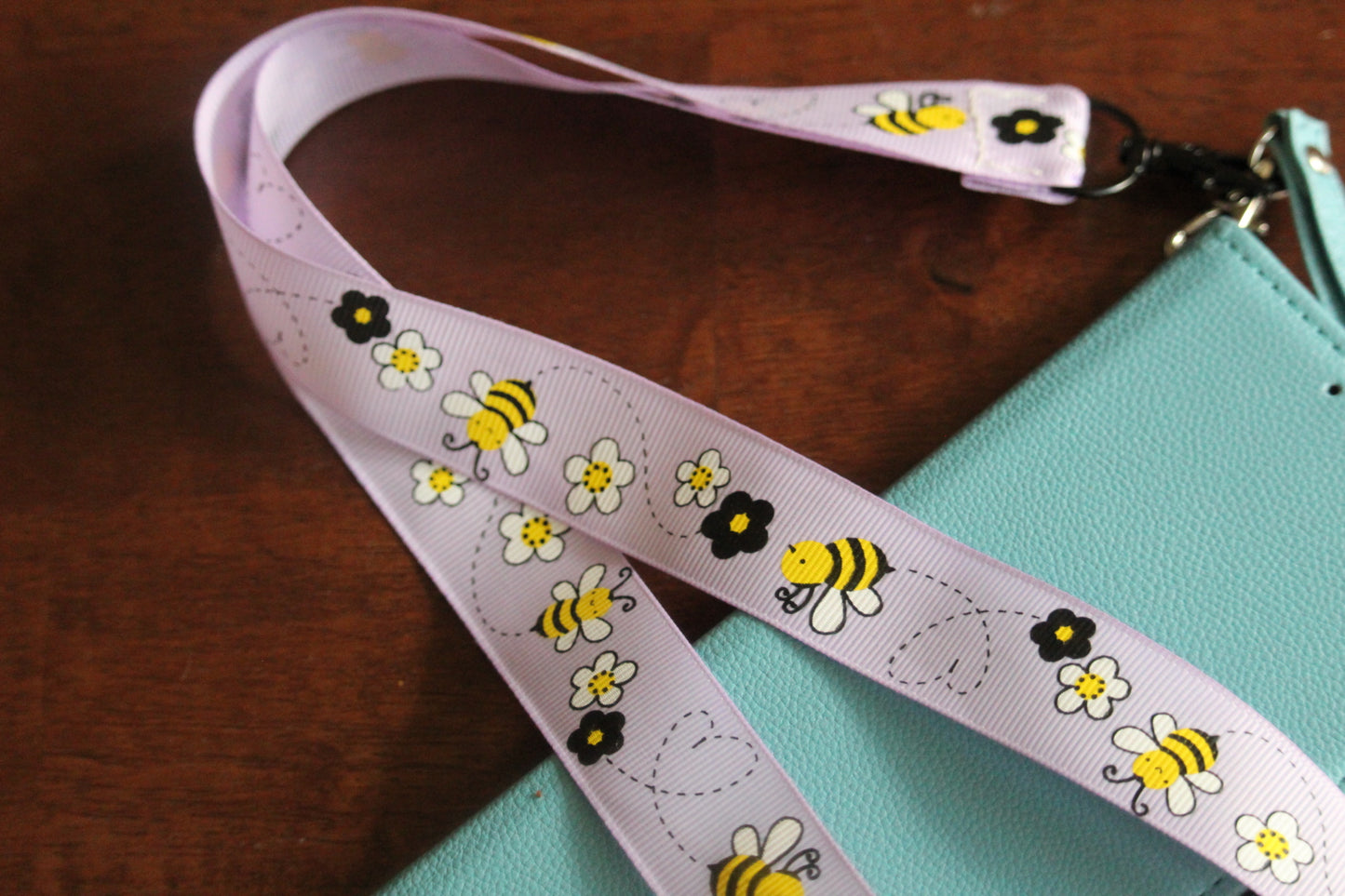 Purple Bee Lanyard