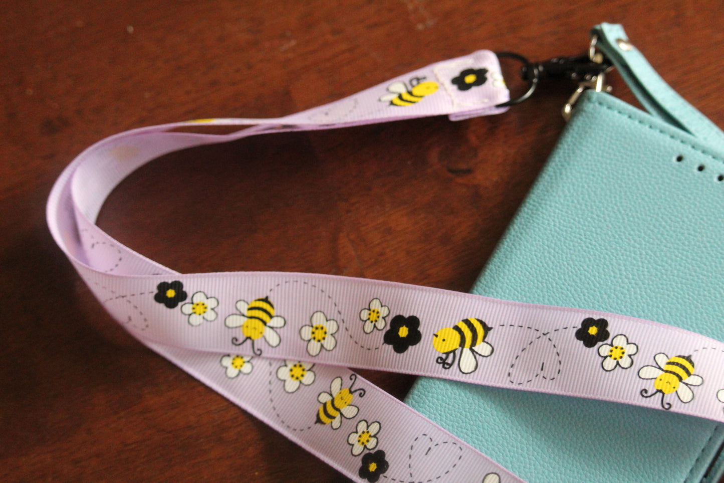 Purple Bee Lanyard