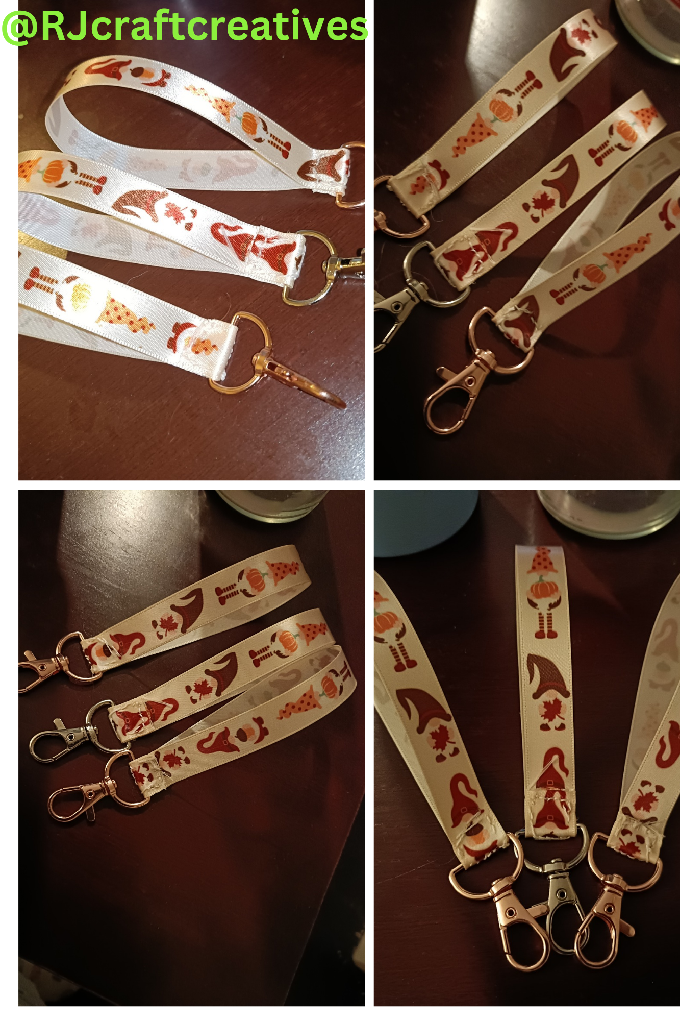 Autumn 🍁🥮 Pumpkin Themed Handle Keyring