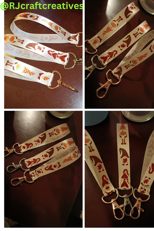 Autumn 🍁🥮 Pumpkin Themed Handle Keyring