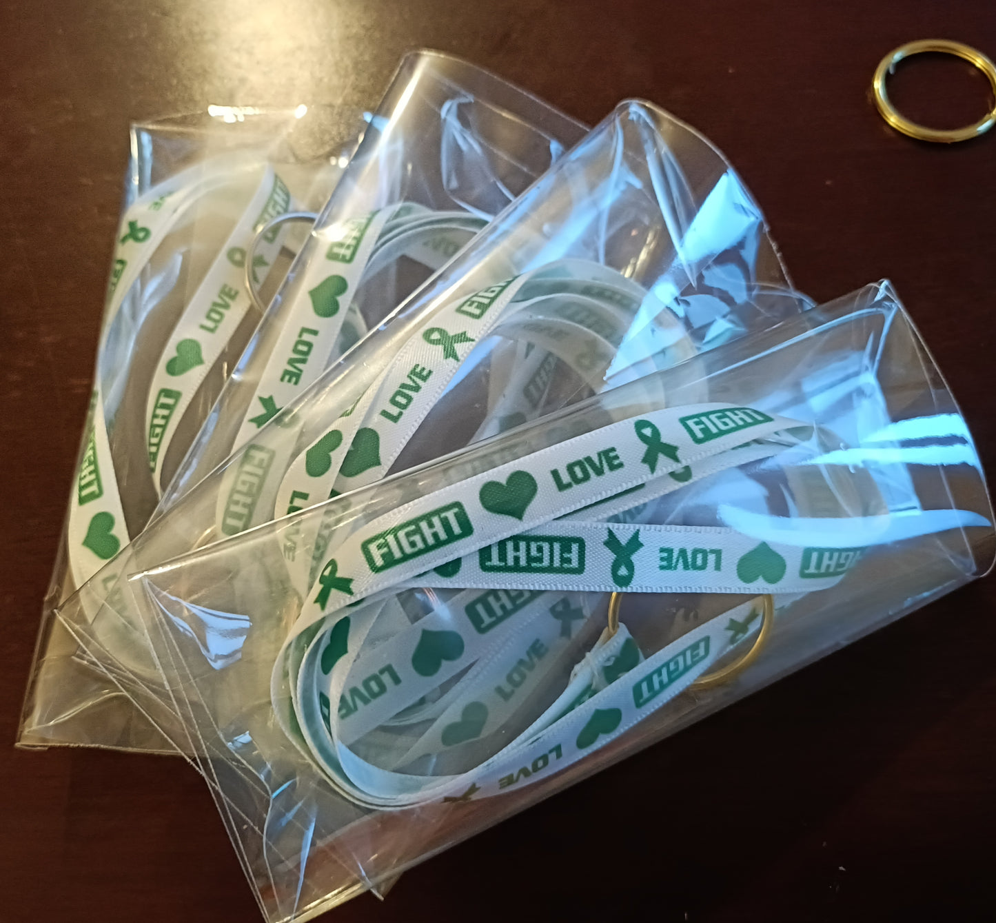 Fight Love Green 💚 Lanyard