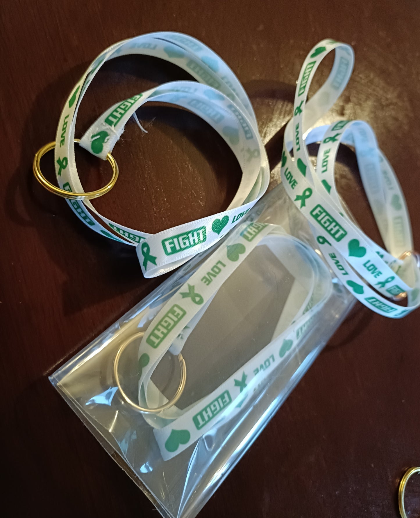 Fight Love Green 💚 Lanyard