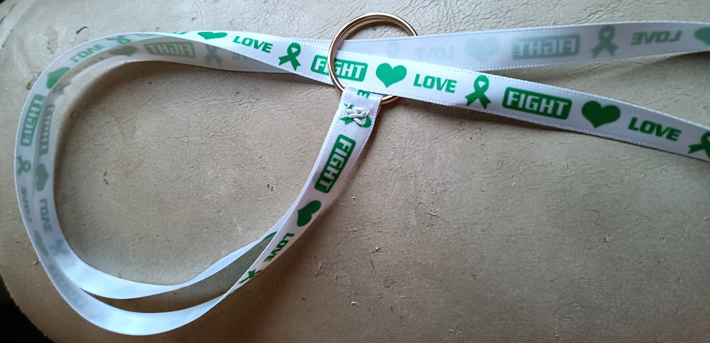 Fight Love Green 💚 Lanyard