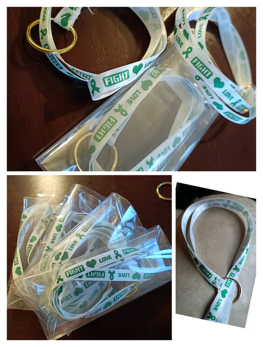 Fight Love Green 💚 Lanyard